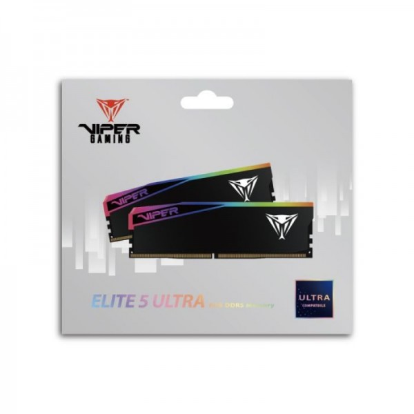 Patriot Viper Elite 5 Ultra RGB Kit 64GB (2x32GB) DDR5-6400 DIMM CL32, 1.4V