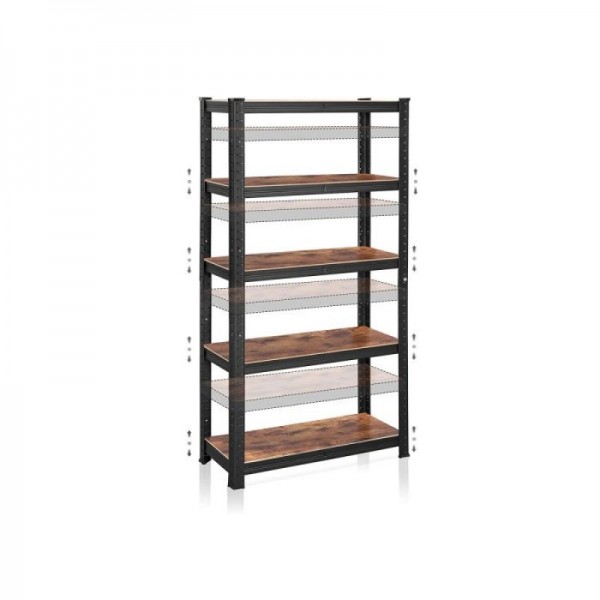 SONGMICS Regal 30 x 75 x 150 cm rjavo-črna, GLR030B01 SONGMICS Regal 30 x 75 x 150 cm rjavo-črna, GLR030B01