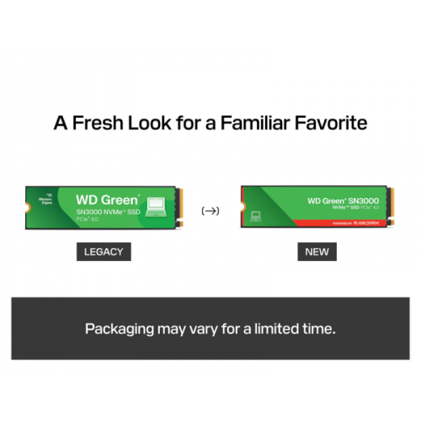 SanDisk 2TB WD Green SN3000 M.2 2280 PCI-e 4.0 NVMe 1.4 SSD disk