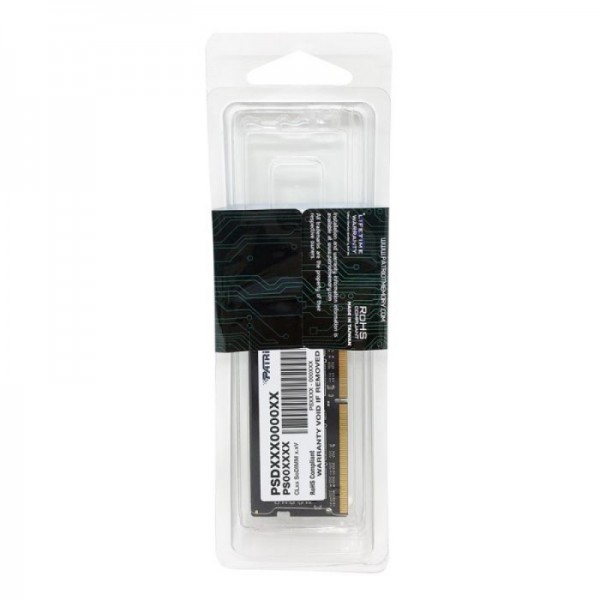 Patriot Signature Line 8GB DDR4-2666 SODIMM PC4-21300 CL19, 1.2V Patriot Signature Line 8GB DDR4-2666 SODIMM PC4-21300 CL19, 1.2V