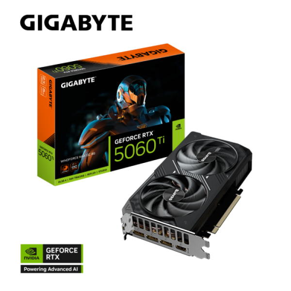 Grafična kartica GIGABYTE GeForce RTX 5060 Ti Windforce MAX OC 8G, 8GB GDDR7, PCI-E 5.0