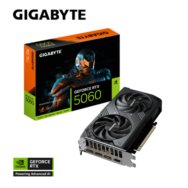 Grafična kartica GIGABYTE GeForce RTX 5060 Windforce MAX OC 8G, 8GB GDDR7, PCI-E 5.0