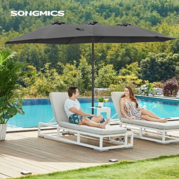 SONGMICS Senčnik velik 460 x 270 cm siv, GPU36GY