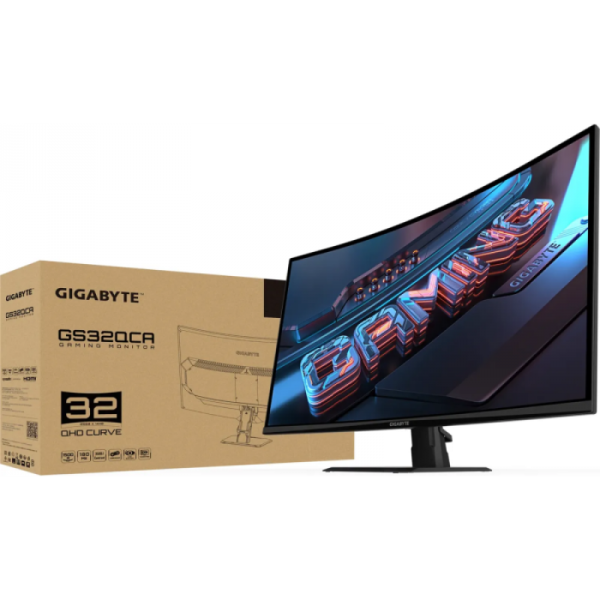 GIGABYTE GS32QCA 31,5 Gaming QHD ukrivljen monitor, 2560 x 1440, 1ms, 180Hz, HDR GIGABYTE GS32QCA 31,5 Gaming QHD ukrivljen monitor, 2560 x 1440, 1ms, 180Hz, HDR
