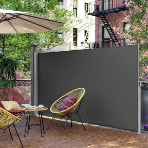SONGMICS Stranski senčnik 180 x 450 cm antracit, GSA589G01