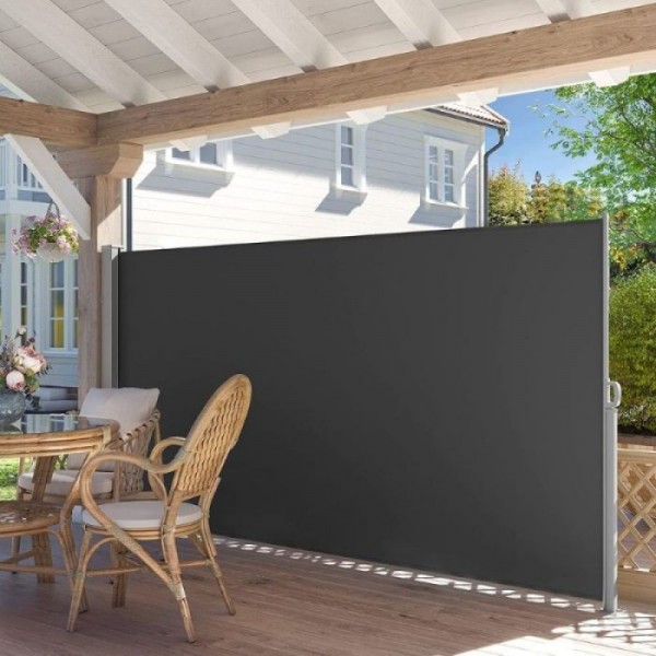 SONGMICS Stranski senčnik 180 x 450 cm antracit, GSA589G01