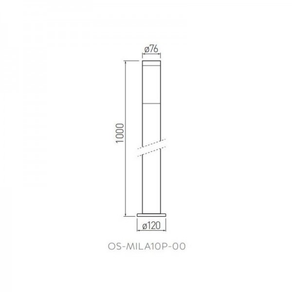 GTV zunanja talna svetilka MILAN 1xE27 230V IP54 100cm
