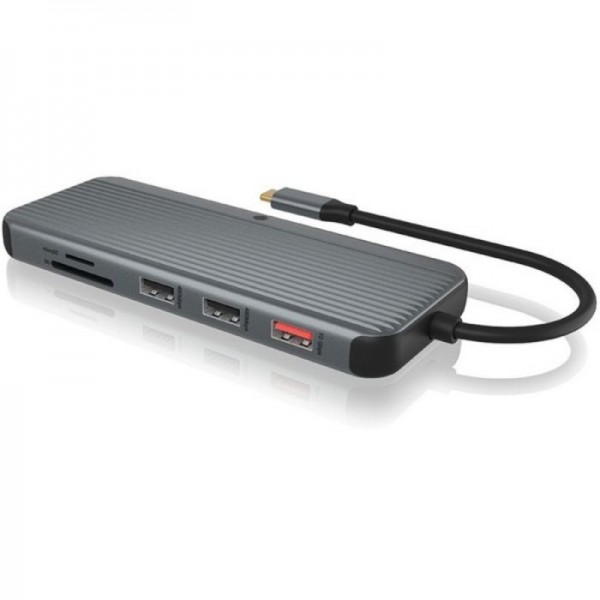IcyBox IB-DK4060-CPD priključna postaja s trojnim video izhodom