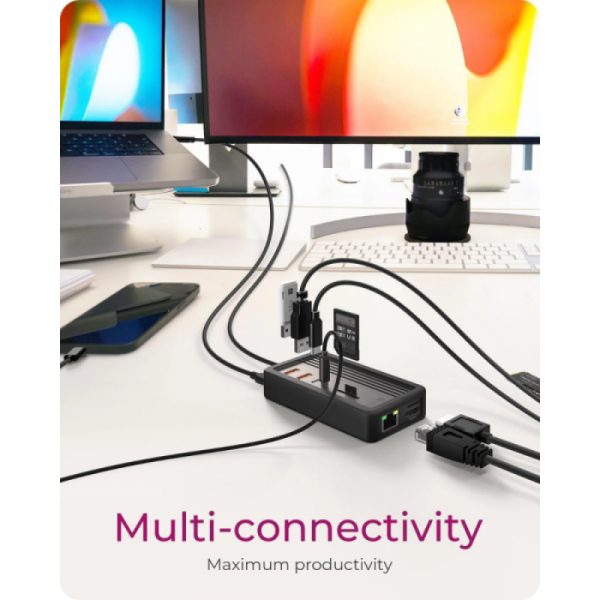 IcyBox IB-DK4072M-CU31 10-v-1 priklopna postaja s režo za NVMe disk