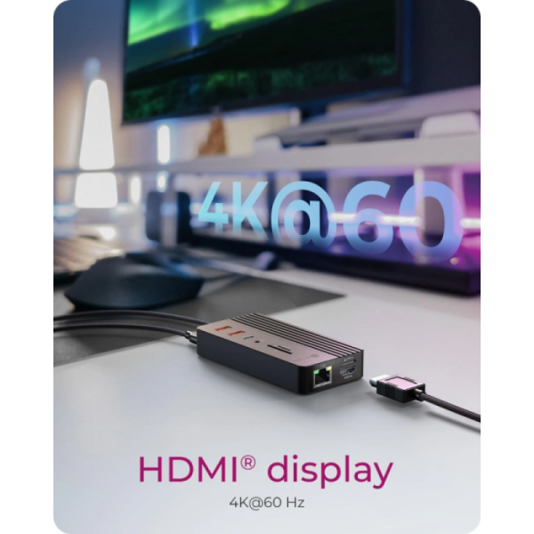 IcyBox IB-DK4072M-CU31 10-v-1 priklopna postaja s režo za NVMe disk