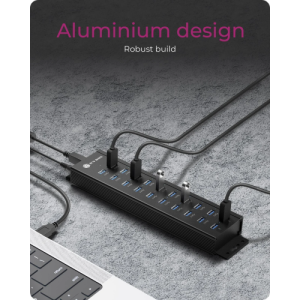 IcyBox IB-HUB1720-U3 20 v 1 portni USB hub