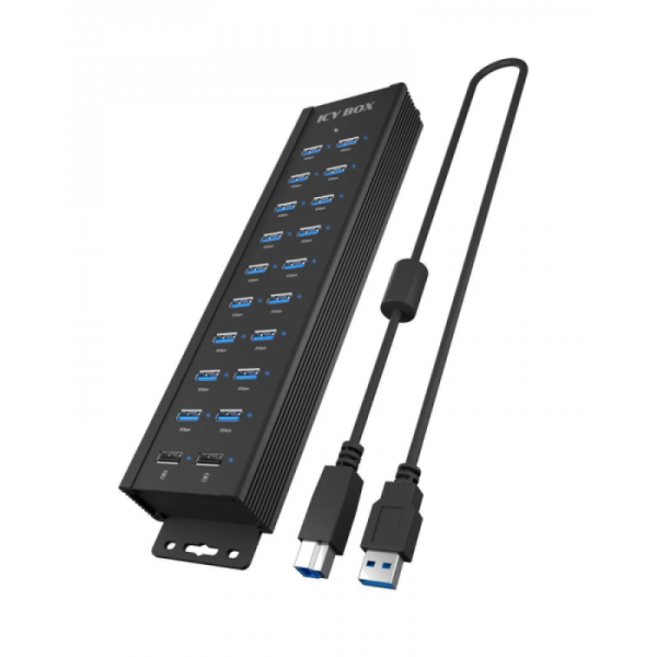 IcyBox IB-HUB1720-U3 20 v 1 portni USB hub