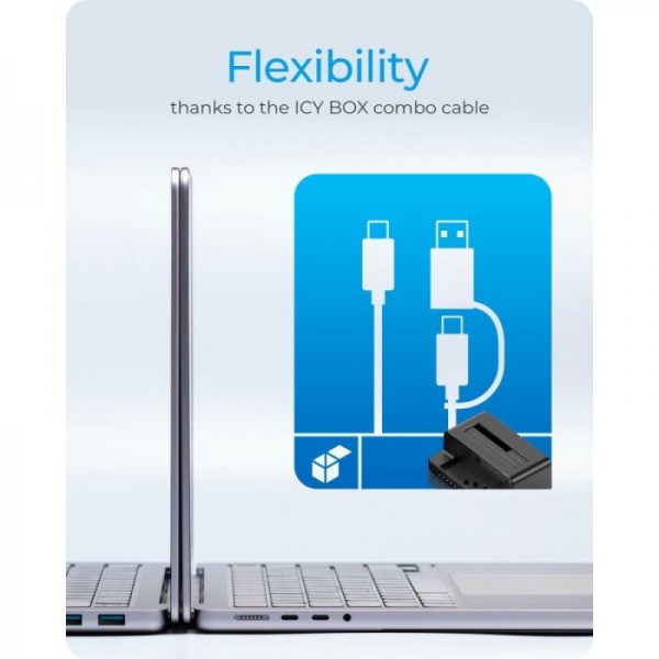 IcyBox  IB-2914MSCL-C31 priklopna postaja in kloniranje za M.2 NVMe SSD & 2,5/3,5 SATA SSD/HDD