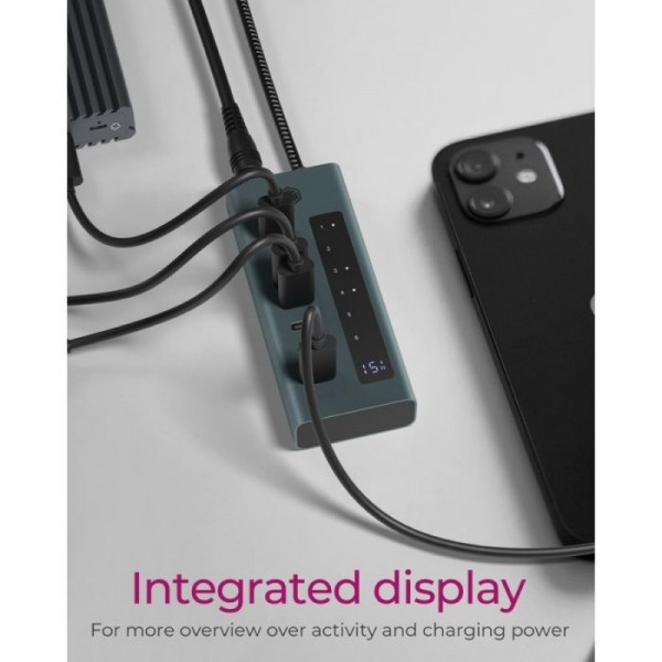 IcyBox IB-HUB1457-C31 7-portni hub vmesnik USB-C 3.2