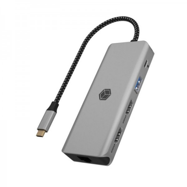 IcyBox IB-DK4012-CPD USB-C priklopna postaja 9v1 s Power Delivery 100W