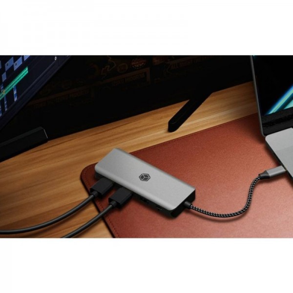 IcyBox IB-DK4012-CPD USB-C priklopna postaja 9v1 s Power Delivery 100W