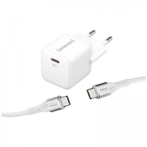 Intenso 30W GaN napajalnik s priključkom USB-C W30C + USB-C kabel 60W 1.5M