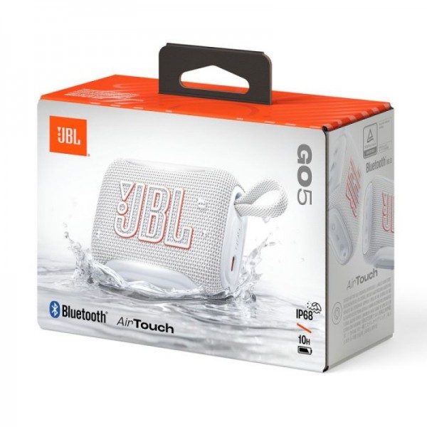 JBL GO 5 Bluetooth prenosni zvočnik, bel