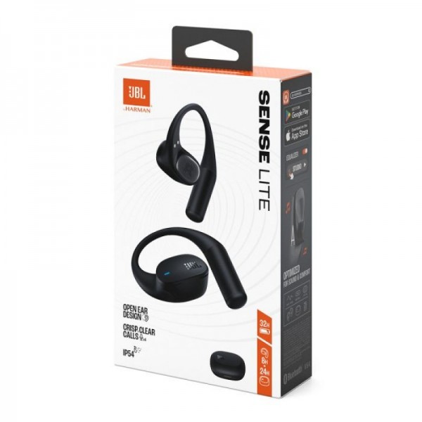 JBL Sense Lite open-ear brezžične slušalke, črne