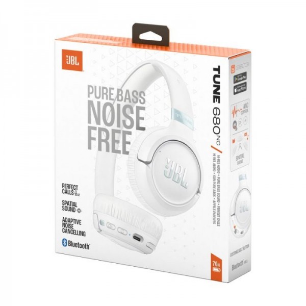 JBL Tune 680NC brezžične naglavne slušalke, bele JBL Tune 680NC brezžične naglavne slušalke, bele