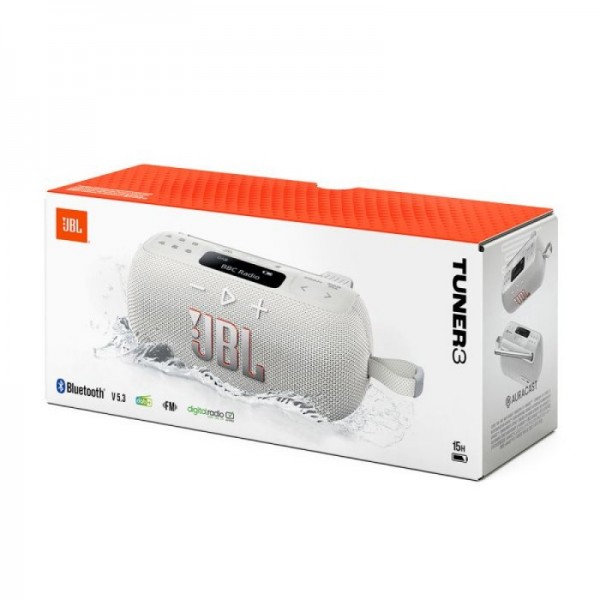 JBL Tuner 3 prenosni radio, bel JBL Tuner 3 prenosni radio, bel