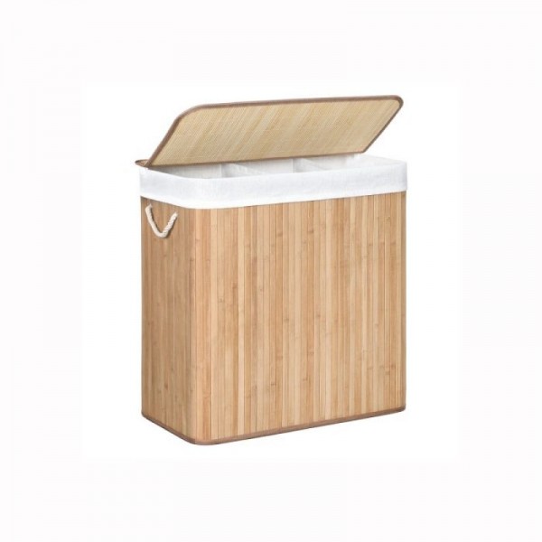 SONGMICS Košara za perilo Bamboo 3 x 50L, LCB091N01