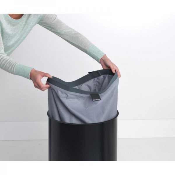 Brabantia koš za perilo 60L okrogel, črn