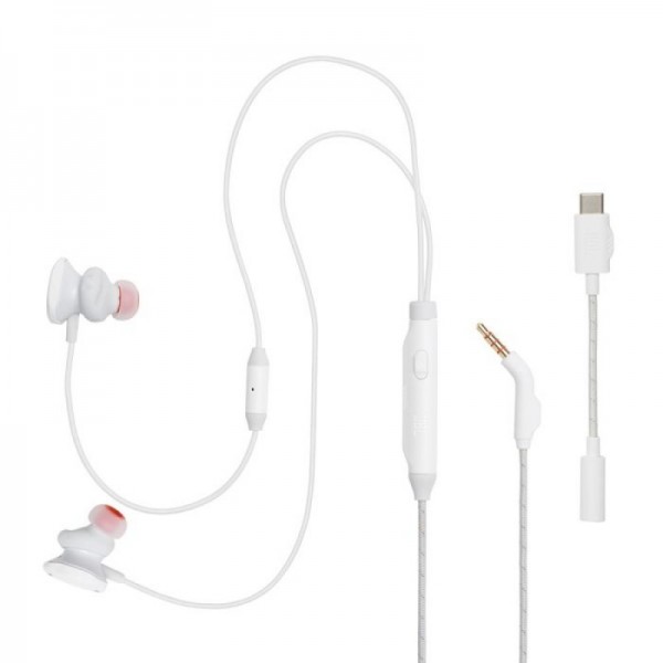 JBL Quantum 50C In-ear žične USB-C gaming slušalke, bele