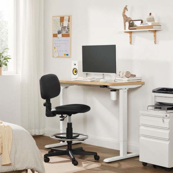 SONGMICS električen Sit/Stand okvir za mizo bel, LSD010W01V1