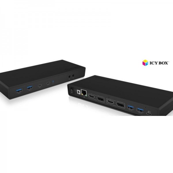 IcyBox IB-DK2245AC Docking USB-C priklopna postaja z dvojnim video priključkom