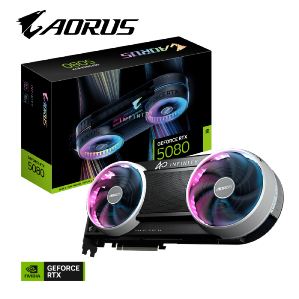 Grafična kartica GIGABYTE AORUS GeForce RTX 5080 INFINITY 16G, 16GB GDDR7, PCI-E 5.0