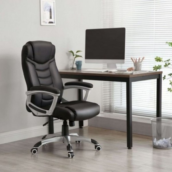 SONGMICS pisarniški stol, črno