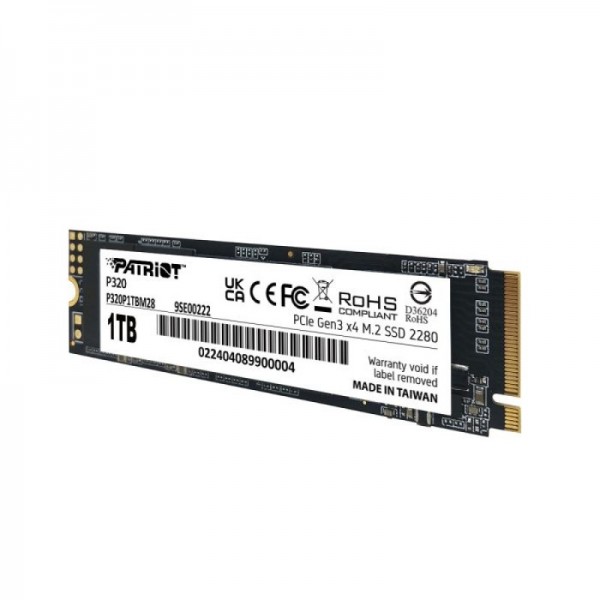 Patriot P320 1TB M.2 NVMe SSD PCIe Gen 3 x4 Patriot P320 1TB M.2 NVMe SSD PCIe Gen 3 x4