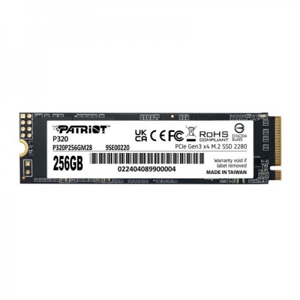 Patriot P320 256GB M.2 NVMe SSD PCIe Gen 3 x4