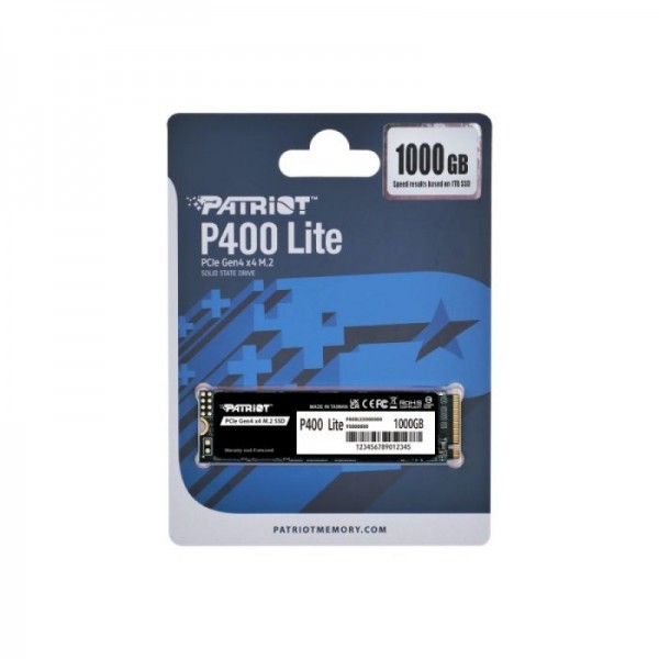 Patriot P400 Lite 1TB M.2 NVMe SSD PCIe Gen 4 x4 Patriot P400 Lite 1TB M.2 NVMe SSD PCIe Gen 4 x4