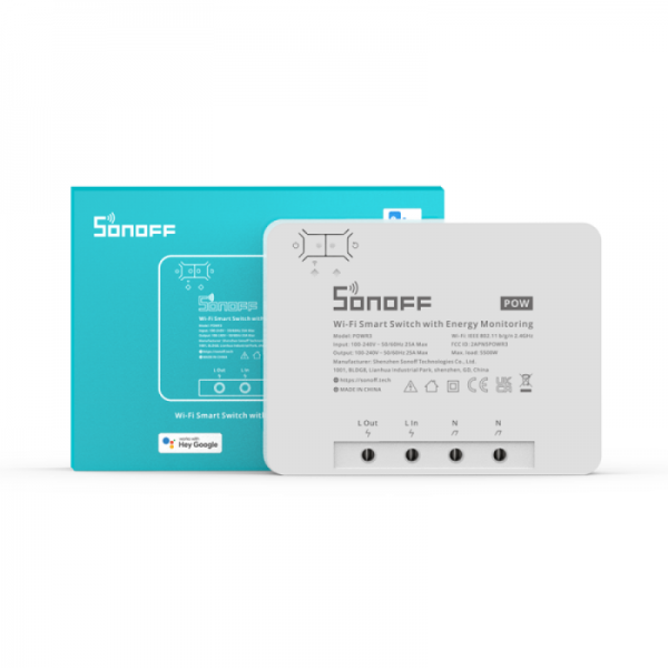 SONOFF pametno stikalo Wi-Fi za merjenje porabe energije POWR3 SONOFF pametno stikalo Wi-Fi za merjenje porabe energije POWR3
