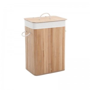 SONGMICS Košara za perilo Bamboo 72L 40 x 30 x 60 cm naravna, LCB10Y