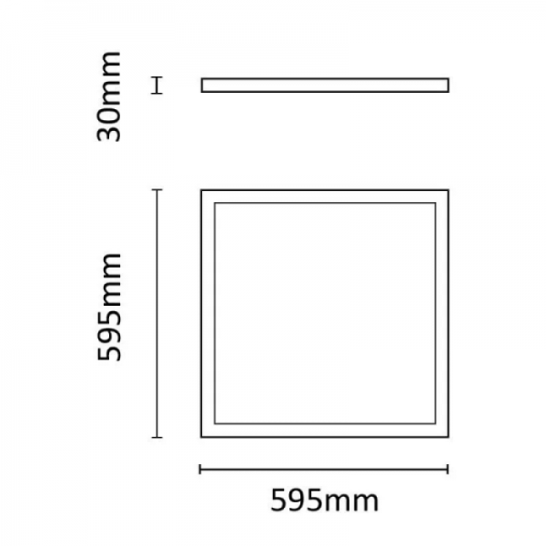 ASALITE LED BackLit panel 60x60cm 4000K 36W 5400lm