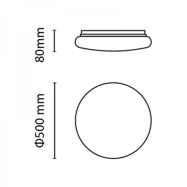 Asalite LED stropna svetilka LAURA 48W 3000K, 4320 lumnov Okrogla/učinek zvezdic/bleščic