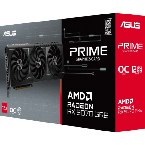 ASUS grafična kartica Prime Radeon RX 9070 GRE 12GB GDDR6, PCI-E 5.0 ASUS grafična kartica Prime Radeon RX 9070 GRE 12GB GDDR6, PCI-E 5.0