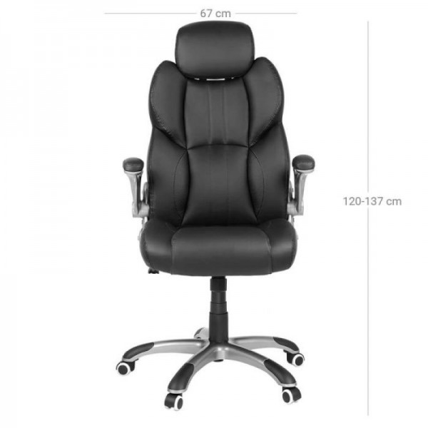 SONGMICS pisarniški stol, črn, OBG65BK
