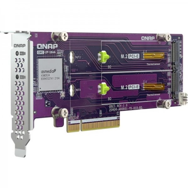 QNAP QM2-2P-384A 2x M.2 NVMe SSD PCIe x8 razširitvena kartica
