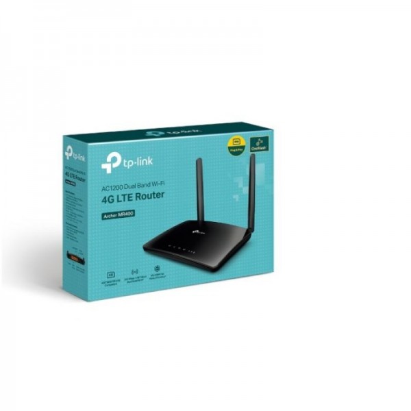 TP-LINK Archer MR400 AC1200 brezžični Dual Band 4G LTE usmerjevalnik, SIM TP-LINK Archer MR400 AC1200 brezžični Dual Band 4G LTE usmerjevalnik, SIM