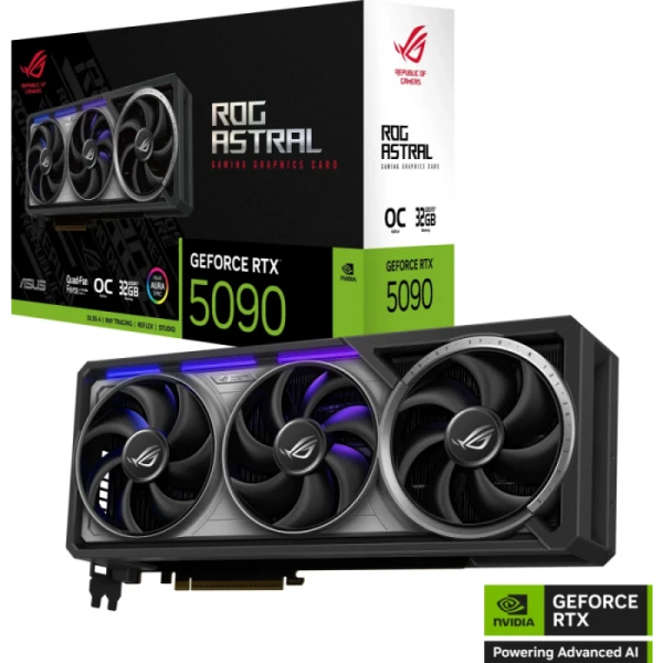Grafična kartica ASUS ROG Astral GeForce RTX 5090 OC, 32GB GDDR7, PCI-E 5.0 ROG-ASTRAL-RTX5090-O32G-GAMING