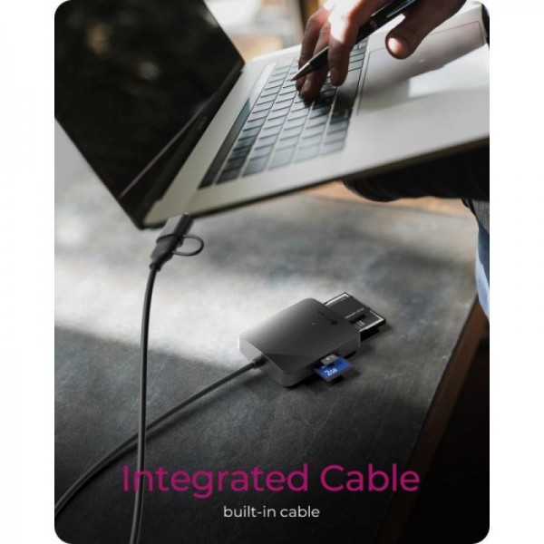 IcyBox IB-CR302-CU3 čitalec kartic USB 3.0 z USB-A in USB-C priključkom