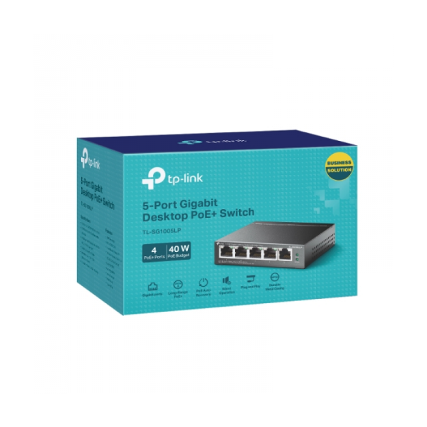 TP-LINK 5-Port Gigabit desktop switch stikalo z 4-Port PoE+ TP-LINK 5-Port Gigabit desktop switch stikalo z 4-Port PoE+