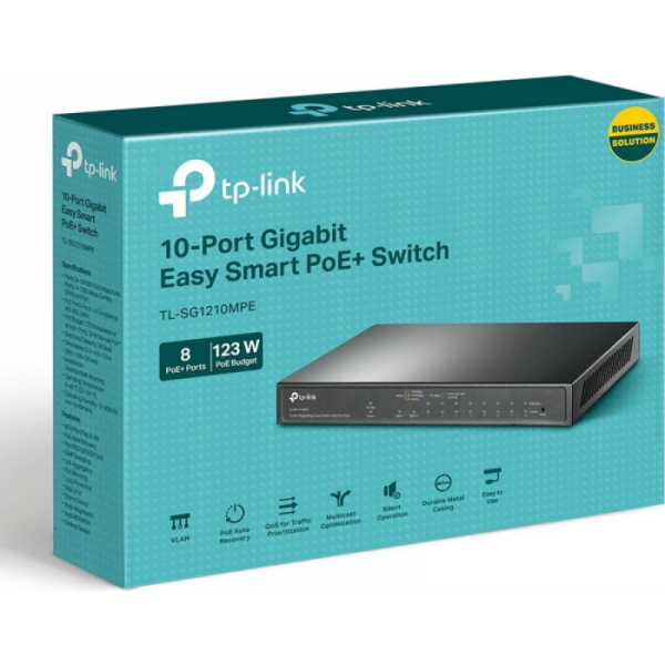 TP-LINK stikalo 10-port Gigabit stikalo z 8-Port PoE+ port TP-LINK stikalo 10-port Gigabit stikalo z 8-Port PoE+ port
