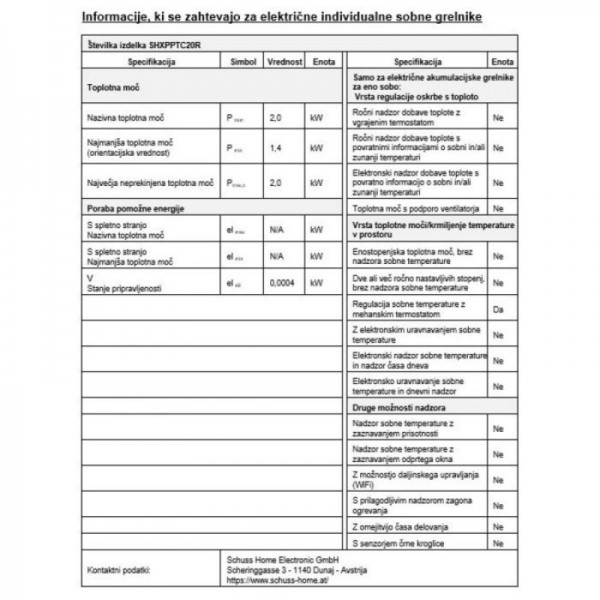 SHX PTC stolpni ventilatorski grelnik z ECO načinom 2000W