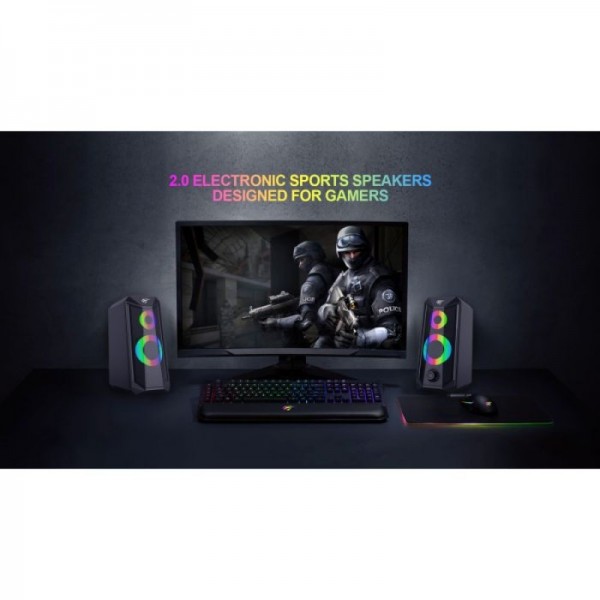HAVIT Gamenote računalniški zvočniki z LED osvetlitvijo SK202