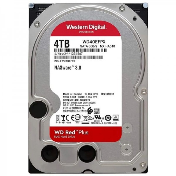 WD 4TB Red Plus 3,5" SATA 6Gb/s 5400rpm 256MB HDD disk